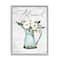 Stupell Industries Blessed Phrase Vintage Farm Can White Flower Bouquet Framed Wall Art